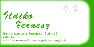 ildiko hernesz business card